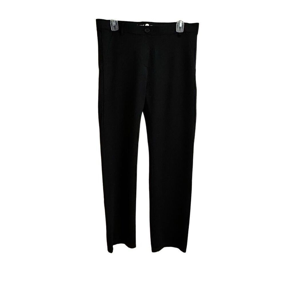 Betabrand Classic Straight Fit Dress Pants Yoga Pants Black Size Large W0076-BK